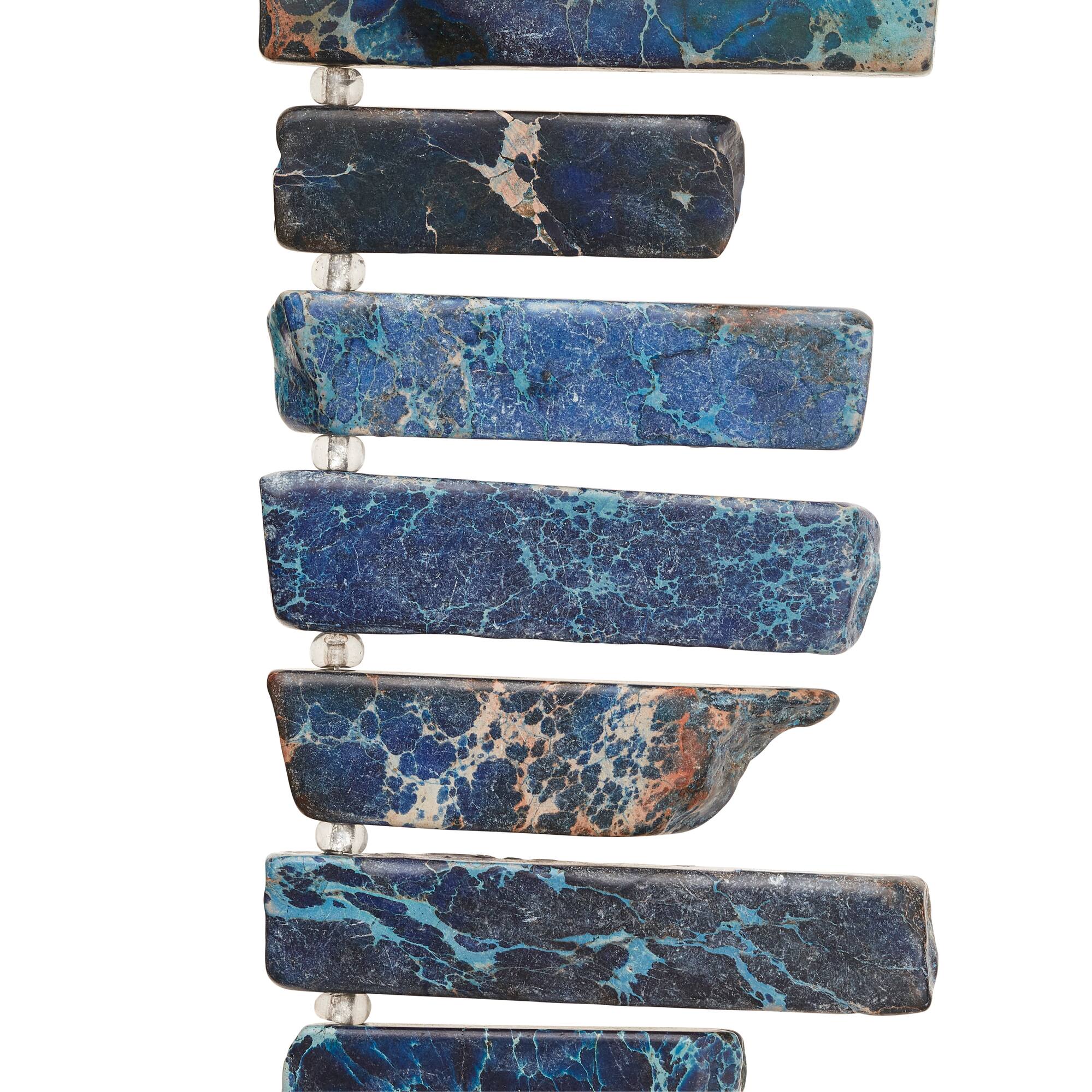 Blue Dyed Imperial Jasper Stick Beads by Bead Landing™